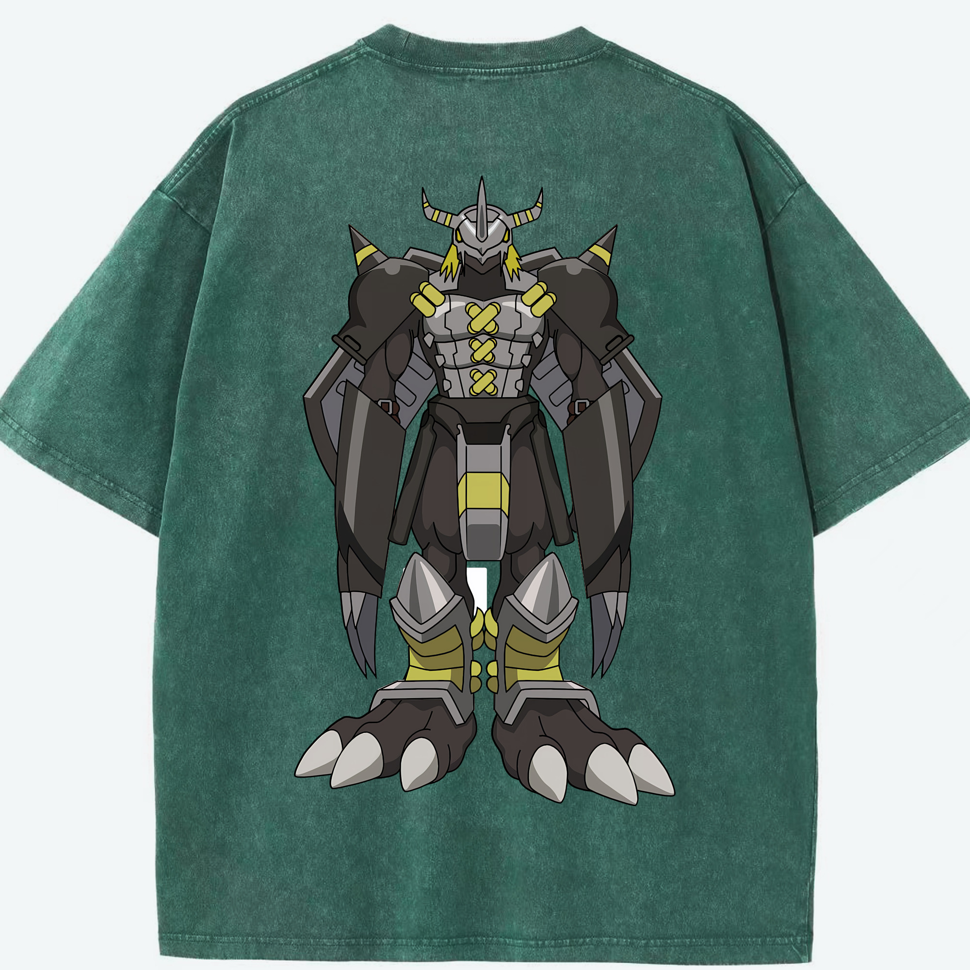 （画像用） Digimon デジタルモンスター/デジモン 綿100% ヴィンテージ風 半袖Tシャツ（背面プリント）